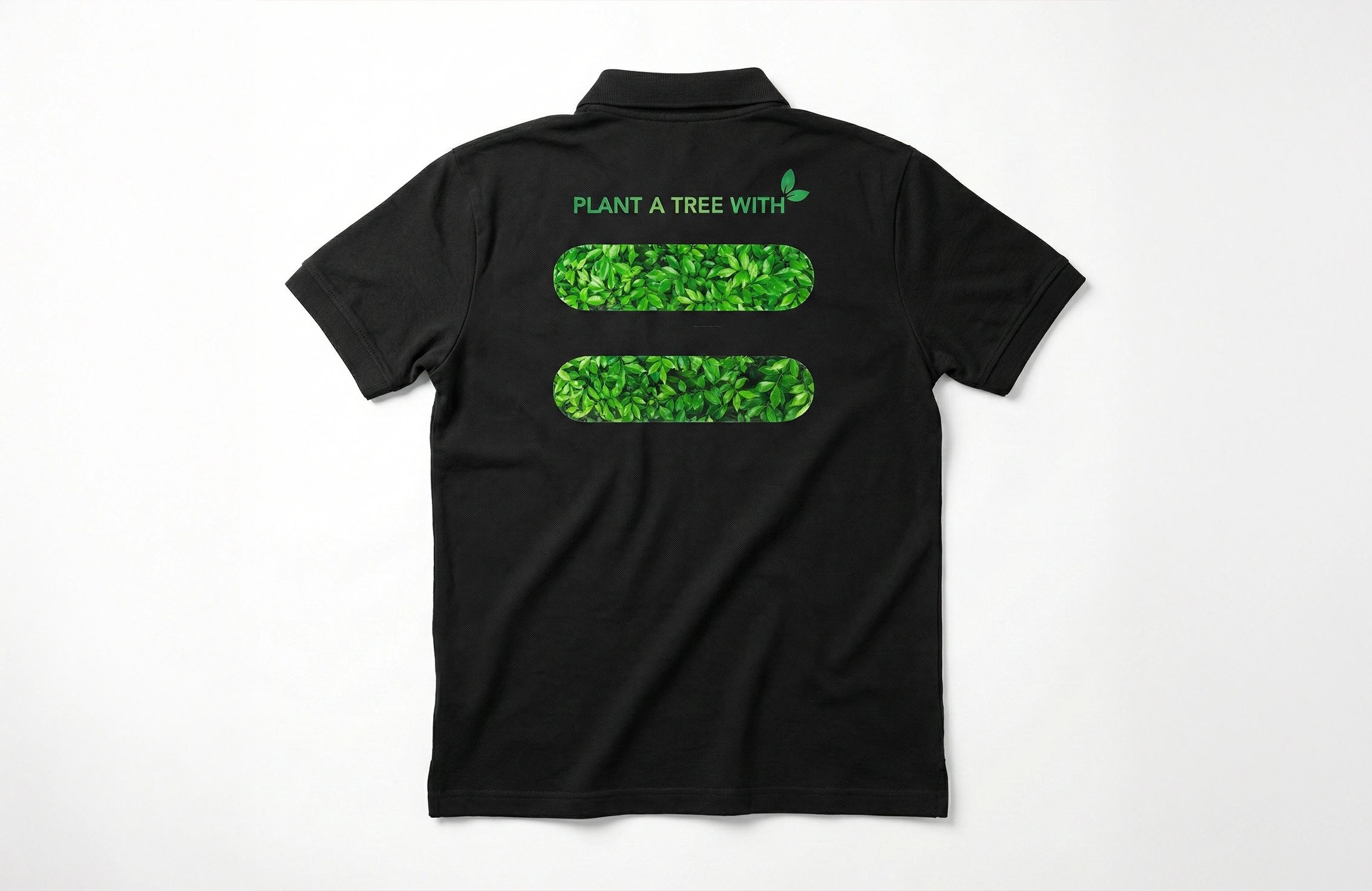 黑色活動 Polo Shirt 背面彩色圖案印刷案例
