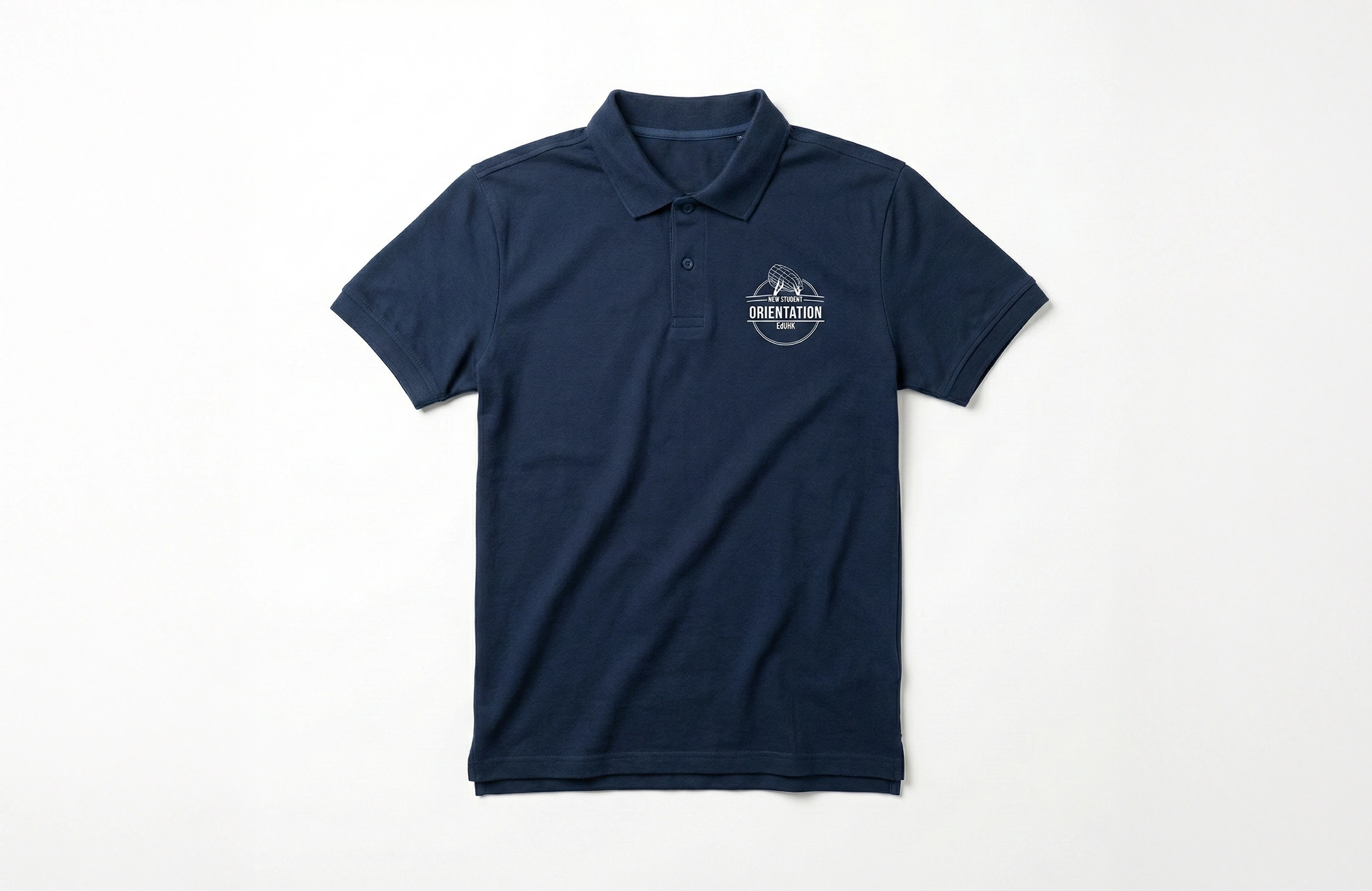 Polo Shirt印刷作品：深藍色公司 Polo 左胸 Logo 印製