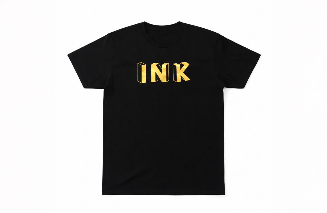 活動 Tee 絲印作品 19，平鋪成品展示