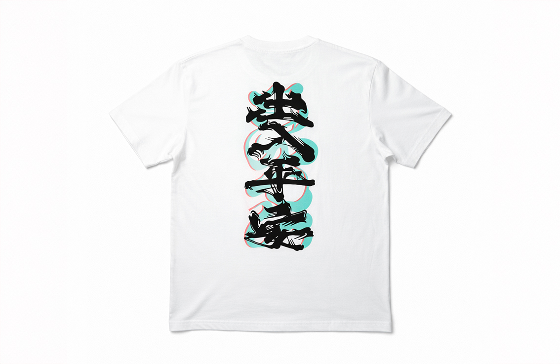 團體 Tee 絲印作品 23，平鋪成品展示