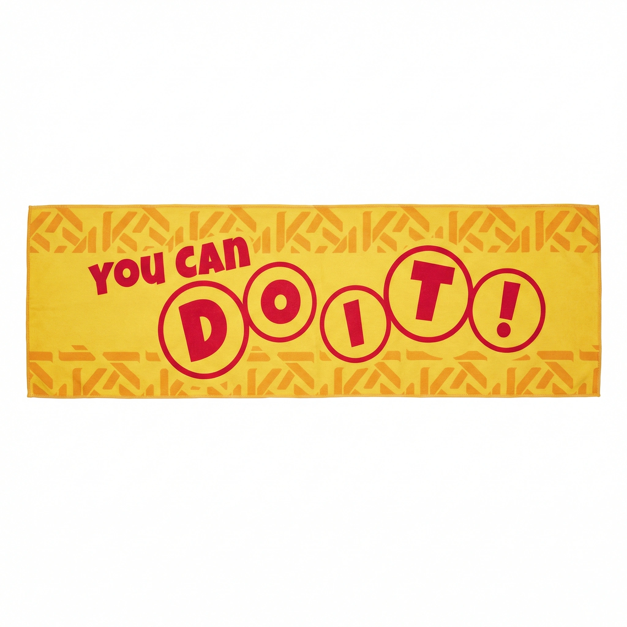 黃色 You Can Do It 全版熱升華運動毛巾訂製作品