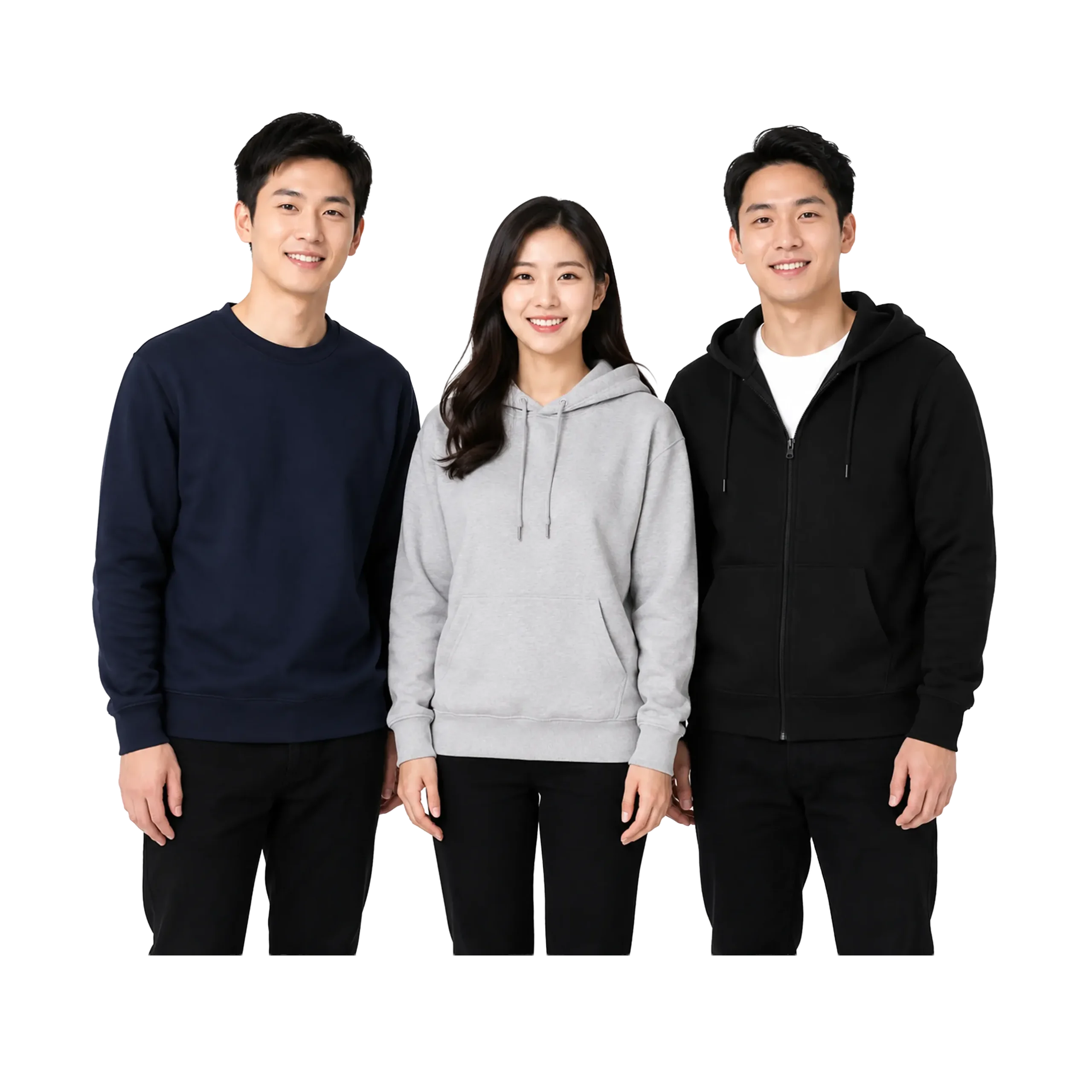 香港團體衛衣印刷及 Hoodie 印刷服務，展示圓領衛衣、套頭 Hoodie 與拉鍊衛衣