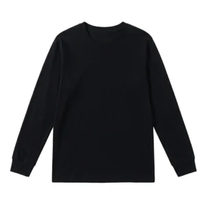 TS013 210g 全棉 長袖T-Shirt 黑色