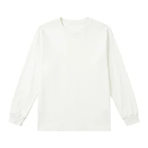 TS013 210g 全棉 長袖T-Shirt 白色