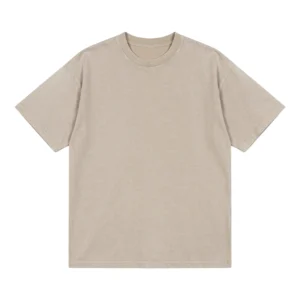 TS042 250g 全棉重磅雪花 T-Shirt 杏色