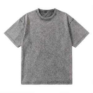TS042 250g 全棉重磅雪花 T-Shirt 淺灰