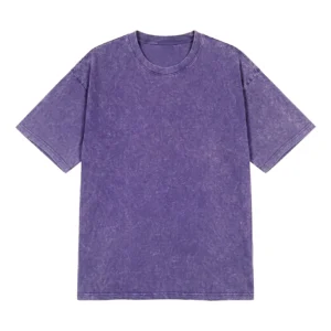 TS042 250g 全棉重磅雪花 T-Shirt 紫色