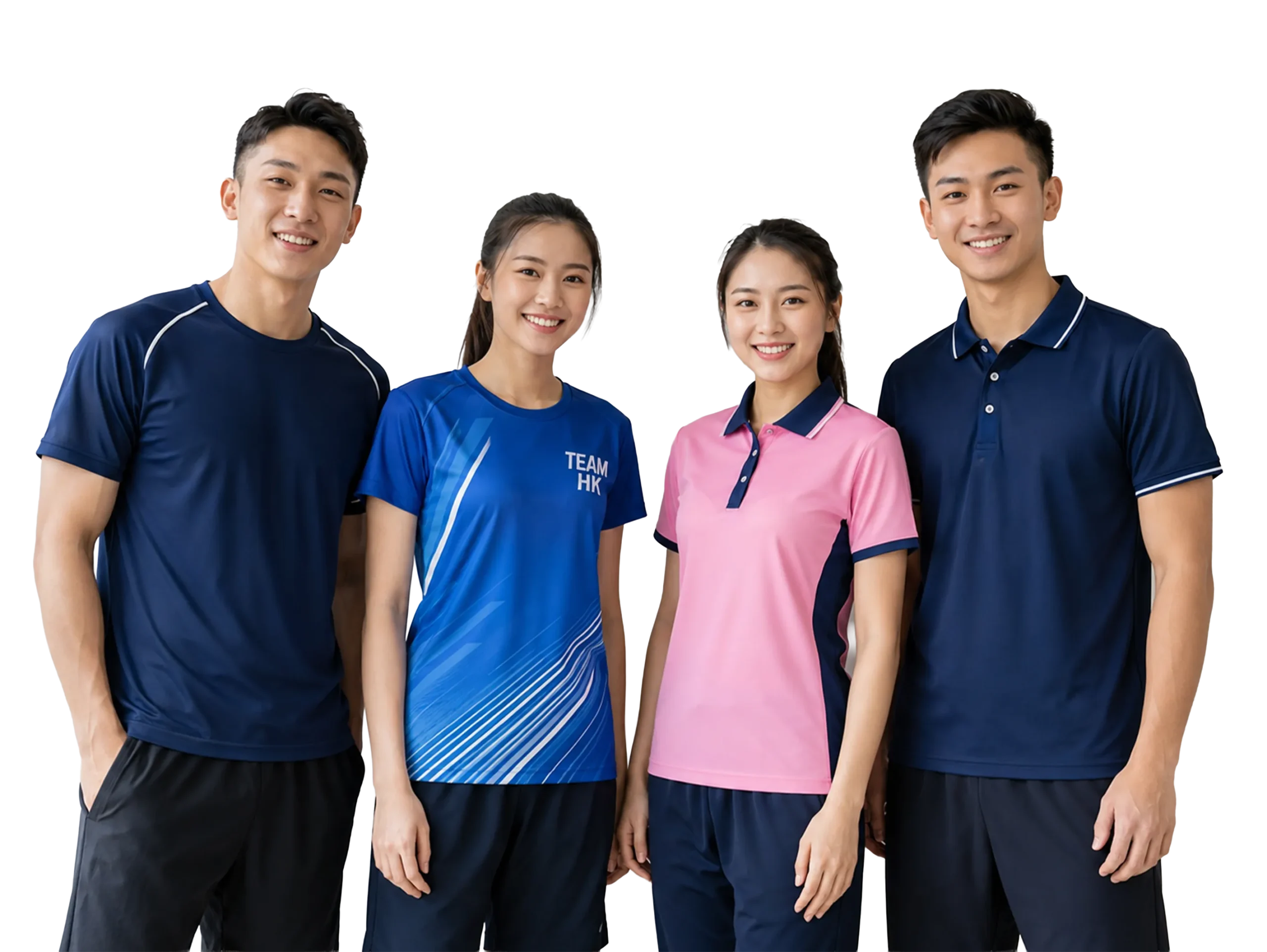 香港快乾衫印刷、熱升華運動衫及快乾 Polo 團體服模特兒